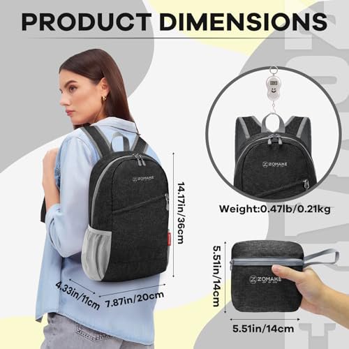 ZOMAKE 10L Backpack (Black)