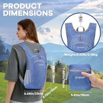 ZOMAKE 10L Packable Backpack (Dark Blue)