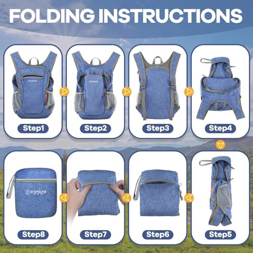 ZOMAKE 10L Packable Backpack (Dark Blue) (image 4)