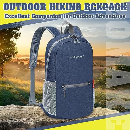 ZOMAKE 10L Packable Hiking Backpack (Navy Blue) (image 5)