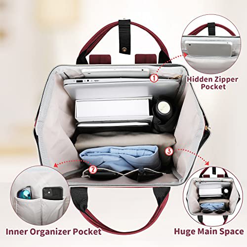ZOMAKE 15.6" Travel Laptop Backpack - Anti Theft Water Resistant Daypack