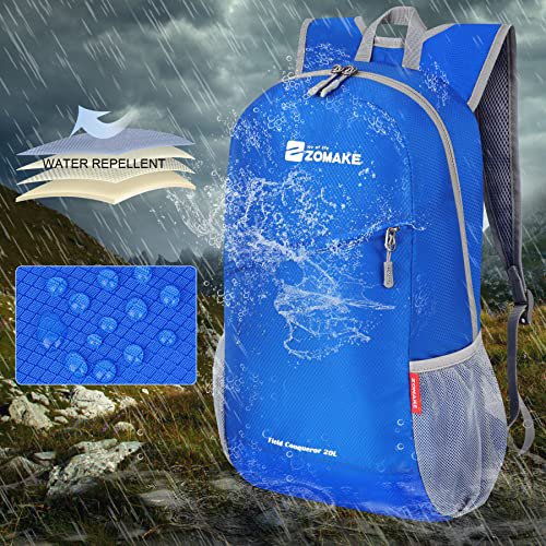 ZOMAKE 20L Lightweight Packable Backpack - Dark Blue & Grey (image 3)