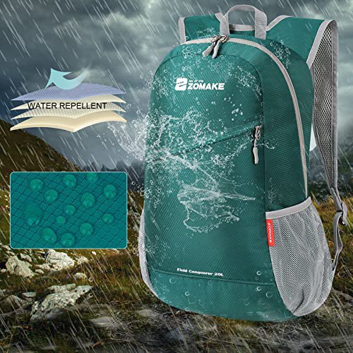 ZOMAKE 20L Lightweight Packable Backpack - Olive Green & Black (image 3)