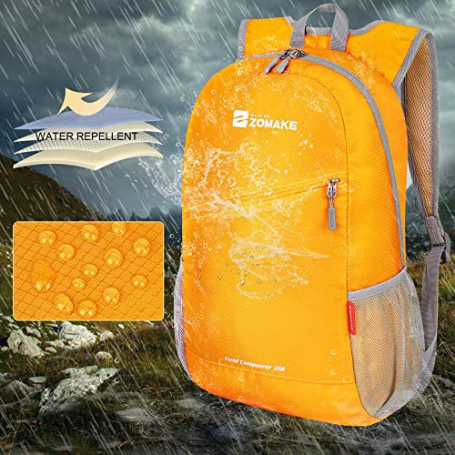 ZOMAKE 20L Lightweight Packable Backpack (Yellow) (image 4)