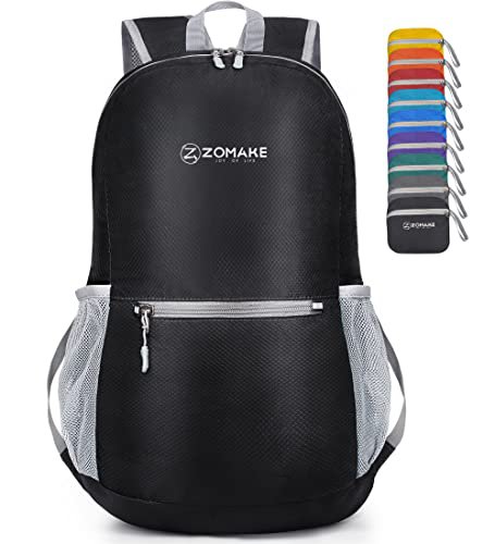 ZOMAKE 20L Packable Hiking Daypack (Black/Navy Blue) (image 2)