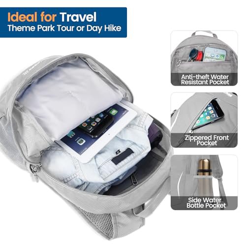 ZOMAKE 25L Packable Backpack (Sliver Grey) (image 3)