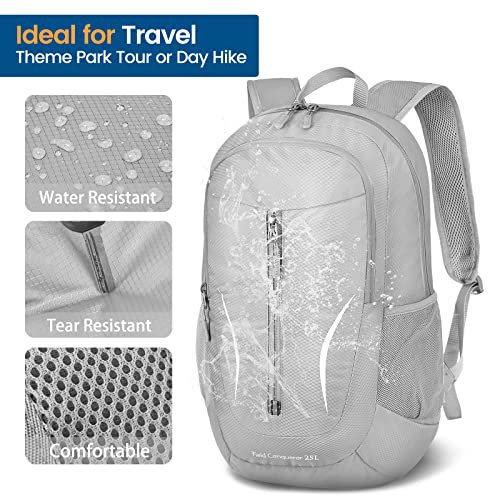 ZOMAKE 25L Packable Backpack (Sliver Grey) (image 4)