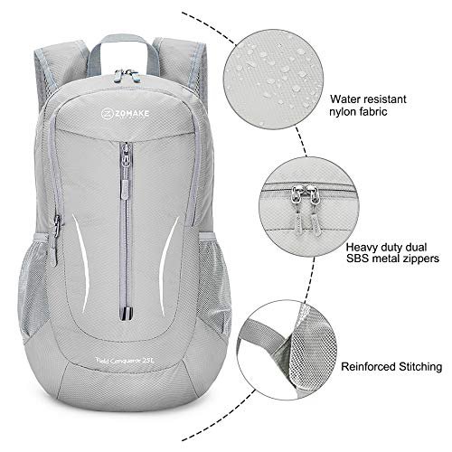 ZOMAKE 25L Packable Backpack (Sliver Grey) (image 5)