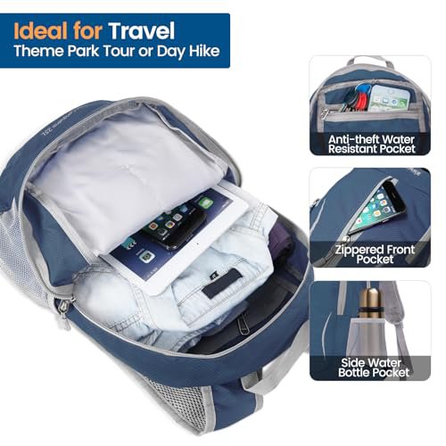 ZOMAKE 25L Packable Hiking Backpack (Navy Blue) (image 2)