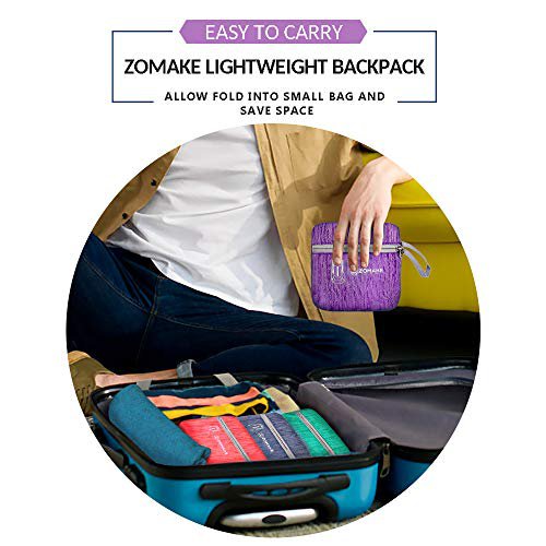 ZOMAKE 25L Packable Hiking Backpack (Purple) (image 4)