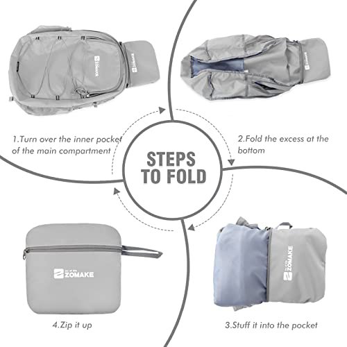 ZOMAKE 28L Packable Backpack (Silver Grey) (image 5)