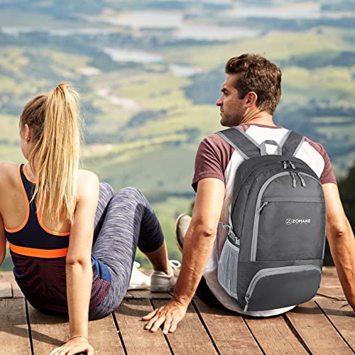 ZOMAKE 30L Foldable Water Resistant Backpack (Dimgray)