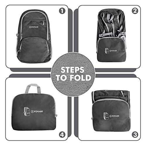 ZOMAKE 30L Foldable Water Resistant Backpack (Dimgray) (image 5)
