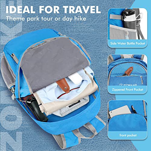 ZOMAKE 30L Lightweight Packable Backpack (Light Blue) (image 5)