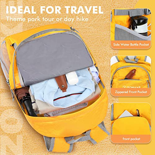 ZOMAKE 30L Lightweight Packable Backpack (Yellow) (image 5)