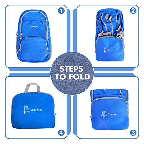 ZOMAKE 30L Packable Hiking Backpack (Dark Blue) (image 2)