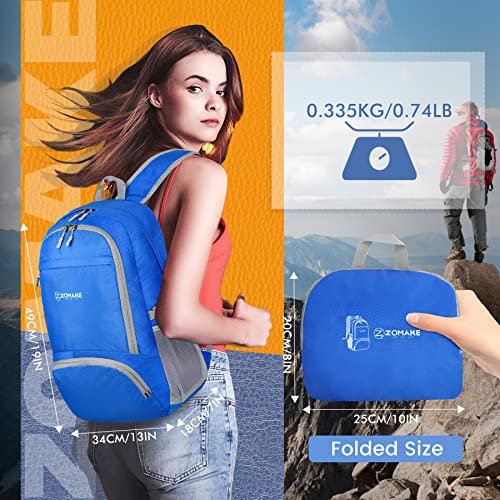 ZOMAKE 30L Packable Hiking Backpack (Dark Blue) (image 3)