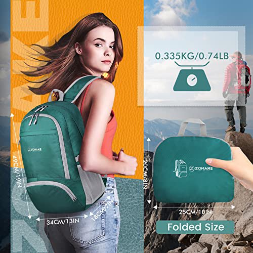 ZOMAKE 30L Packable Hiking Backpack (Dark Green) (image 3)
