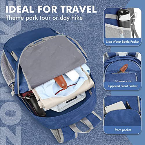 ZOMAKE 30L Packable Hiking Backpack (Navy Blue) (image 5)