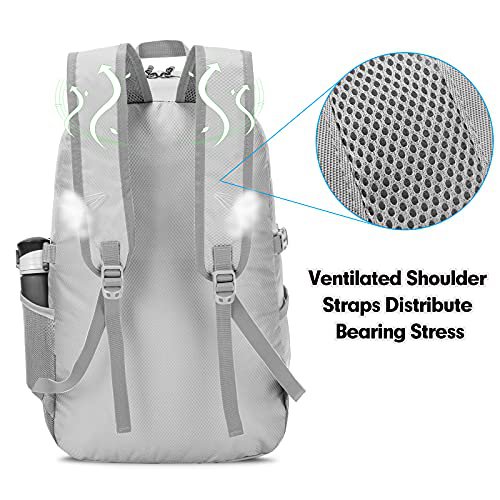 ZOMAKE 35L Lightweight Packable Backpack (Sliver Grey) (image 4)