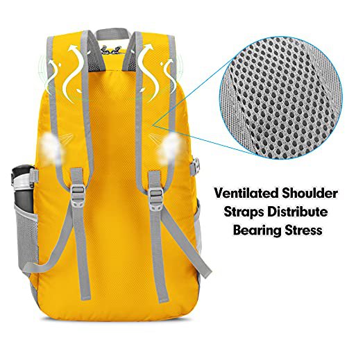 ZOMAKE 35L Lightweight Packable Backpack (Yellow) (image 4)