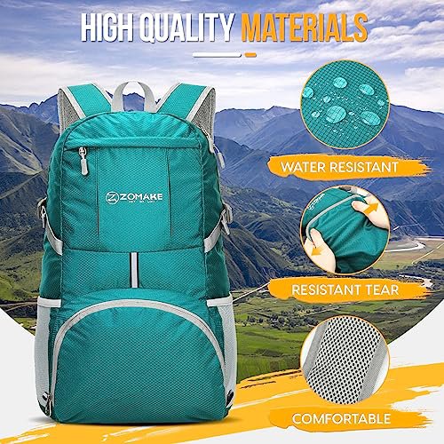 ZOMAKE 35L Packable Backpack (Lake Green) (image 4)