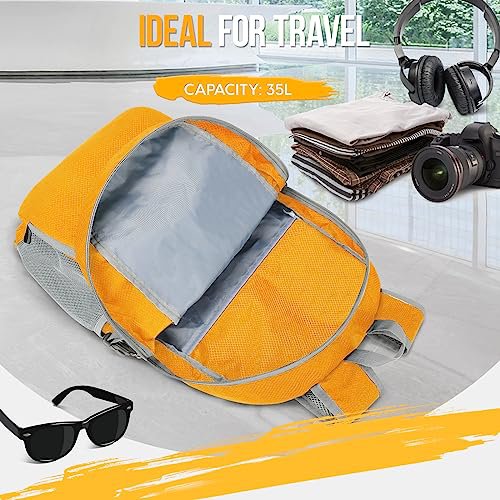 ZOMAKE 35L Packable Backpack (Yellow) (image 2)