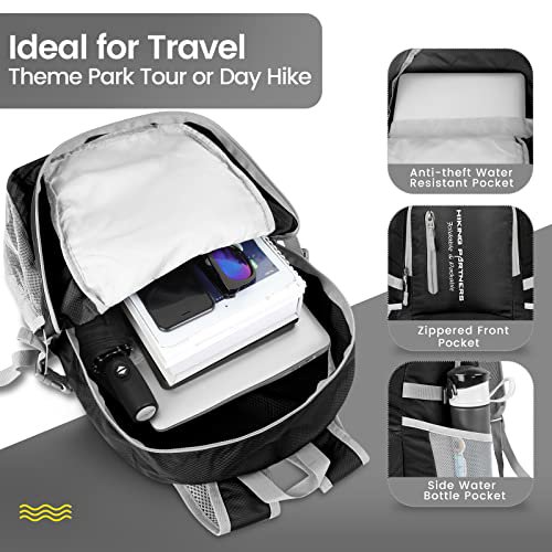 ZOMAKE 35L Packable Hiking Backpack (Black) (image 3)