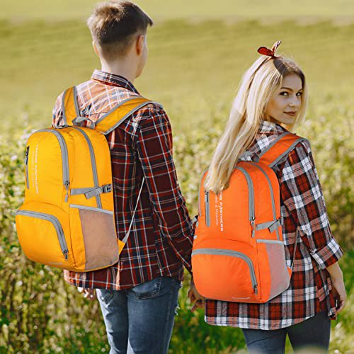 ZOMAKE 35L Packable Hiking Backpack (Orange) (image 5)