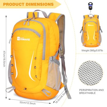 ZOMAKE 35L (Yellow) Lightweight Packable Backpack