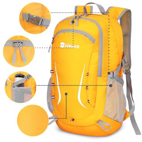 ZOMAKE 35L (Yellow) Lightweight Packable Backpack (image 3)