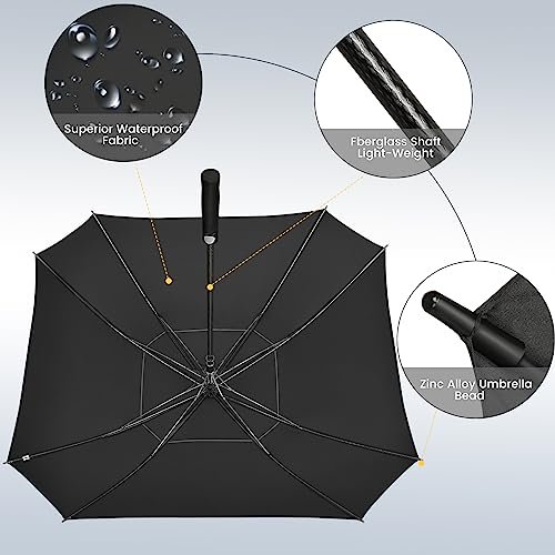 ZOMAKE 62" Golf Umbrella (Black) (image 4)