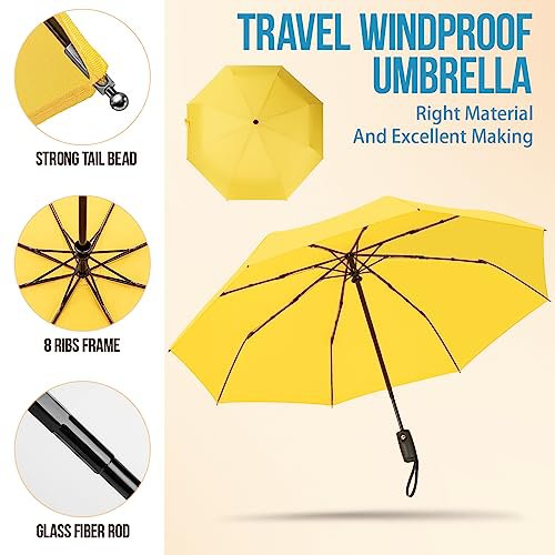 ZOMAKE Compact Golf Umbrella 42 Inch, Windproof Automatic Open Travel Umbrella (image 3)