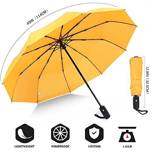 ZOMAKE Compact Travel Umbrella - Windproof Lightweight Foldable Umbrella (image 4)