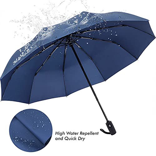 ZOMAKE Compact Travel Umbrella - Windproof & Lightweight (Navy Blue) (image 4)
