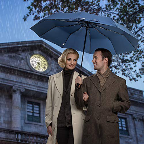 ZOMAKE Compact Travel Umbrella - Windproof & Lightweight (Navy Blue) (image 5)