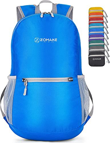 ZOMAKE Daypack Backpack (Dark Blue, Bright Red, Small) (image 5)