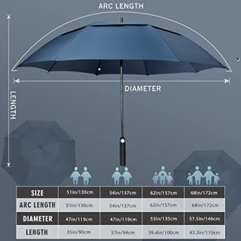 ZOMAKE Golf Umbrella (51/54/62/68/72 Inch)