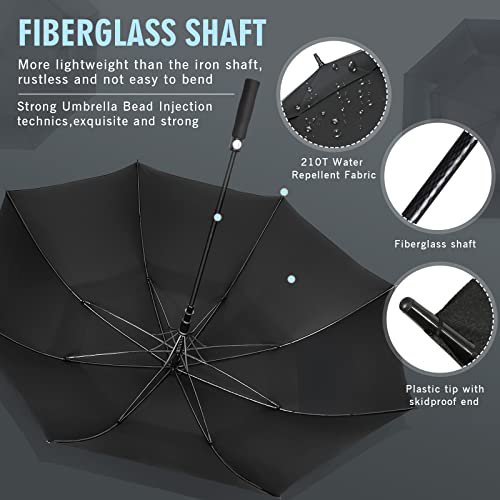ZOMAKE Golf Umbrella (62inch, Black) (image 5)