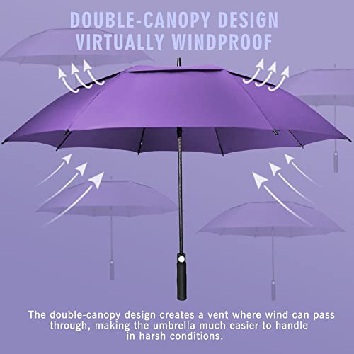 ZOMAKE Golf Umbrella (Purple, 62inch) (image 2)
