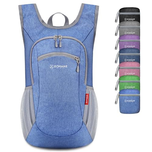 ZOMAKE Lightweight Packable Backpack - 10L Daypack (Dark Blue&Navy Blue) (image 2)