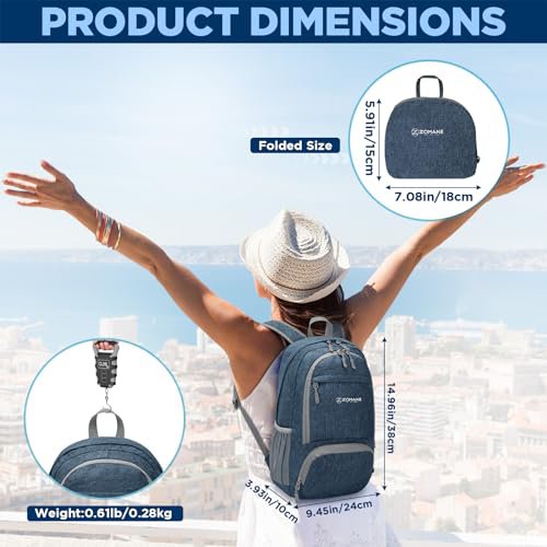 ZOMAKE Lightweight Packable Backpack - Small Water-Resistant Daypack (image 2)