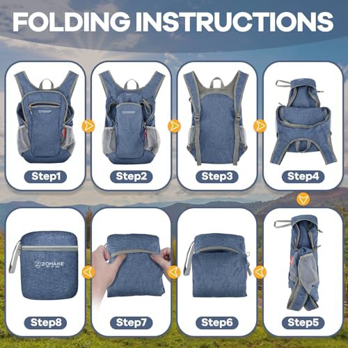 ZOMAKE Lightweight Packable Backpack - Water-Resistant (image 5)