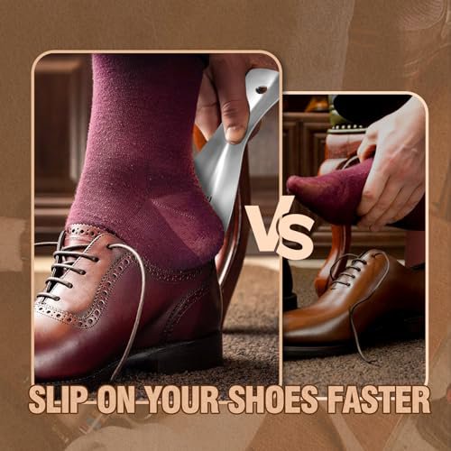 ZOMAKE Long Handle Shoe Horn 2 Pack (Silver) (image 3)