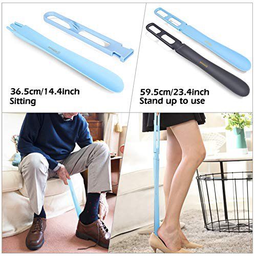 ZOMAKE Long Handle Shoe Horn 23.4" (2 Pack)