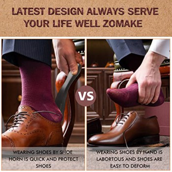 ZOMAKE Long Metal Shoe Horn (16.5") - Travel Shoe Spoon