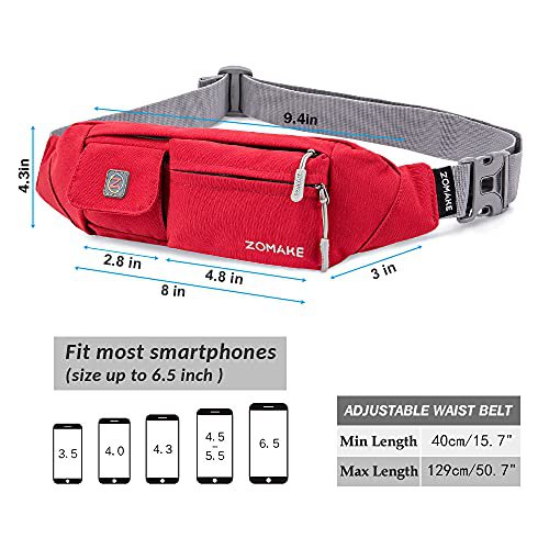 ZOMAKE Mini Crossbody Fanny Pack (Wine Red)