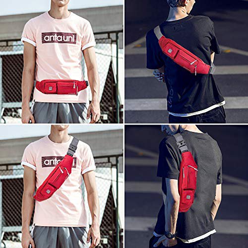 ZOMAKE Mini Crossbody Fanny Pack (Wine Red) (image 4)