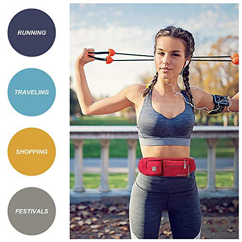 ZOMAKE Mini Crossbody Fanny Pack (Wine Red) (image 5)
