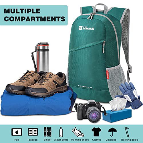 ZOMAKE Packable Daypack 10/20L - Water-Resistant Backpack (image 2)